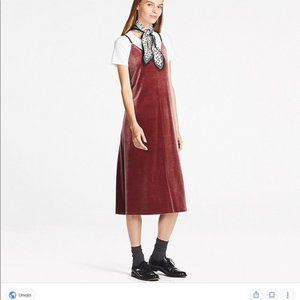 UNIQLO velvet camisole slip velour dress